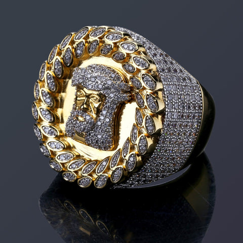22mm Star Face Textured Ring