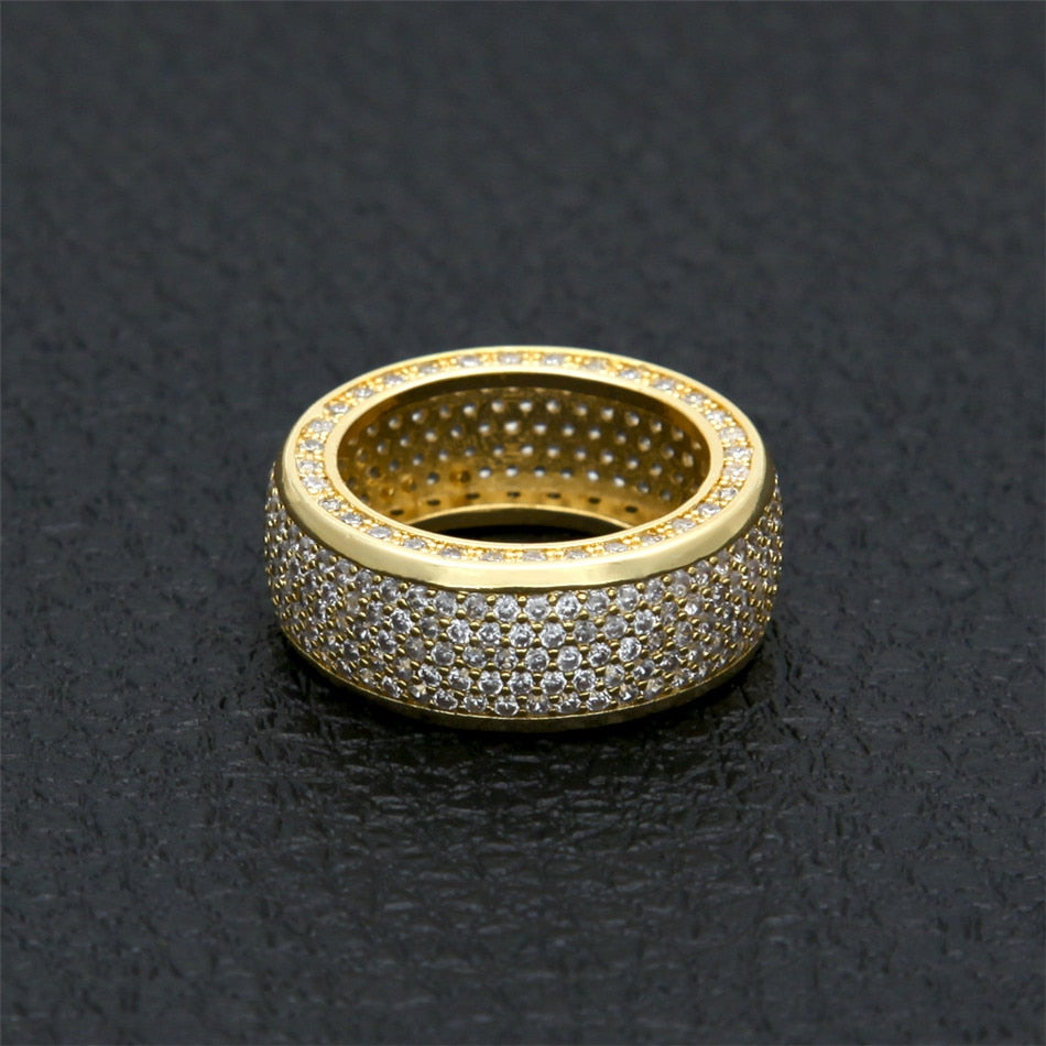 10mm Diamond Paved Ring