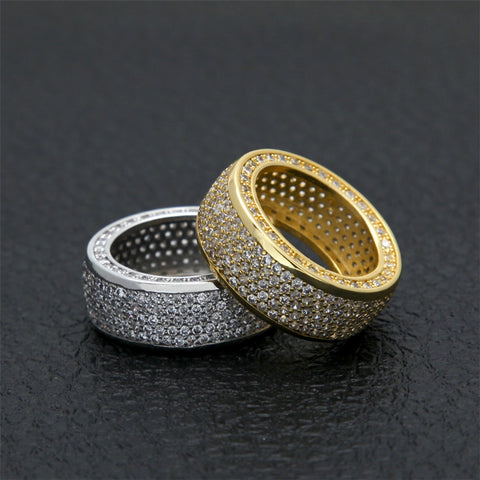5mm Double Layer Diamond Band Ring