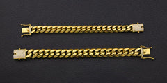 18k Solid Gold/Silver Cuban (14mm)